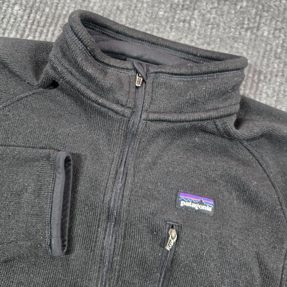 Patagonia Better Sweater Mens Small Black Fleece 1/4 Zip Mock Neck Pullover